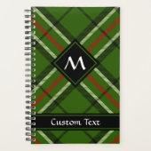 Groen, zwart, rood en wit Tartan Planner (Voorkant)