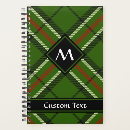 Groen, zwart, rood en wit Tartan Planner (Voorkant)