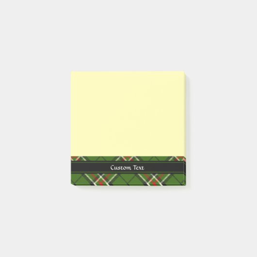 Groen, zwart, rood en wit Tartan Post-it® Notes (Voorkant)