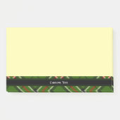 Groen, zwart, rood en wit Tartan Post-it® Notes (Voorkant)