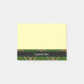 Groen, zwart, rood en wit Tartan Post-it® Notes (Voorkant)