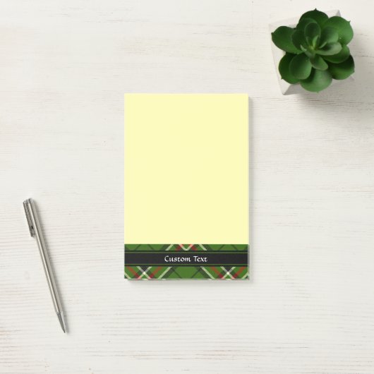 Groen, zwart, rood en wit Tartan Post-it® Notes (Kantoor)
