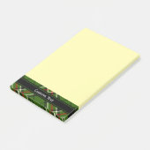Groen, zwart, rood en wit Tartan Post-it® Notes (Schuin)