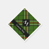 Groen, zwart, rood en wit Tartan Servet (Hoek)