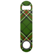 Groen, zwart, rood en wit Tartan Speed Flessenopener (Achterkant)