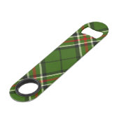 Groen, zwart, rood en wit Tartan Speed Flessenopener (Achterkant Gekanteld)