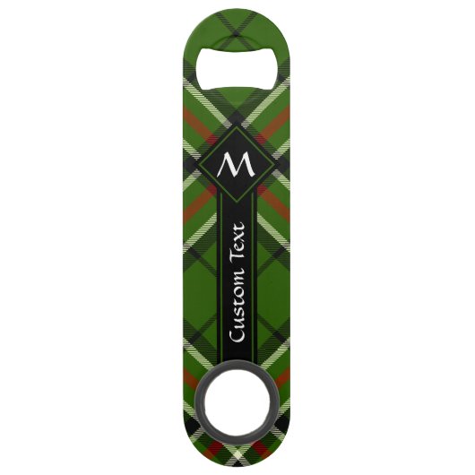 Groen, zwart, rood en wit Tartan Speed Flessenopener (Voorkant)