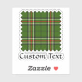 Groen, zwart, rood en wit Tartan Sticker (Vel)