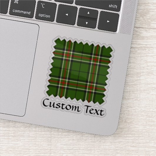 Groen, zwart, rood en wit Tartan Sticker (Detail)