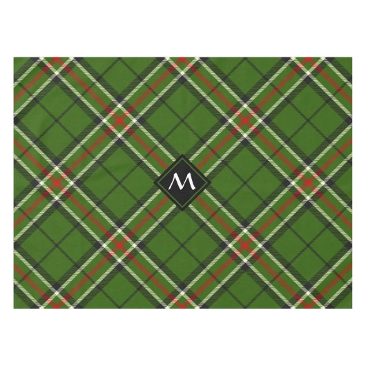Groen, zwart, rood en wit Tartan Tafelkleed (Voorkant (Horizontaal))