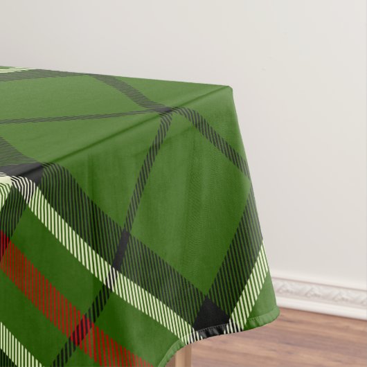 Groen, zwart, rood en wit Tartan Tafelkleed (Voorbeeld)