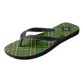 Groen, zwart, rood en wit Tartan Teenslippers (Schuin)