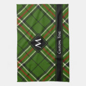 Groen, zwart, rood en wit Tartan Theedoek (Verticaal)