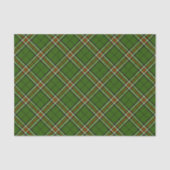 Groen, zwart, rood en wit Tartan Tissuepapier (Voorkant)
