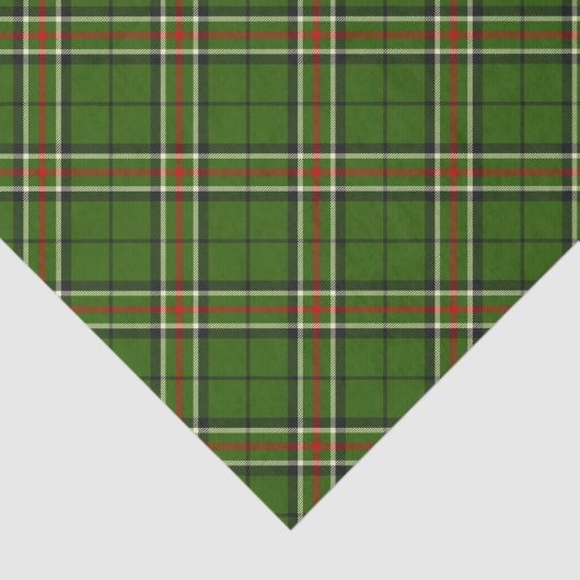 Groen, zwart, rood en wit Tartan Tissuepapier (Detail)