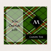 Groen, zwart, rood en wit Tartan Visitekaartje (Buitenkant ongevouwen)