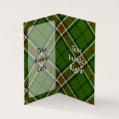 Groen, zwart, rood en wit Tartan Visitekaartje (Binnen)