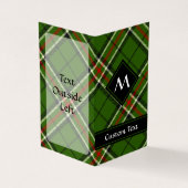 Groen, zwart, rood en wit Tartan Visitekaartje (Buitenkant)