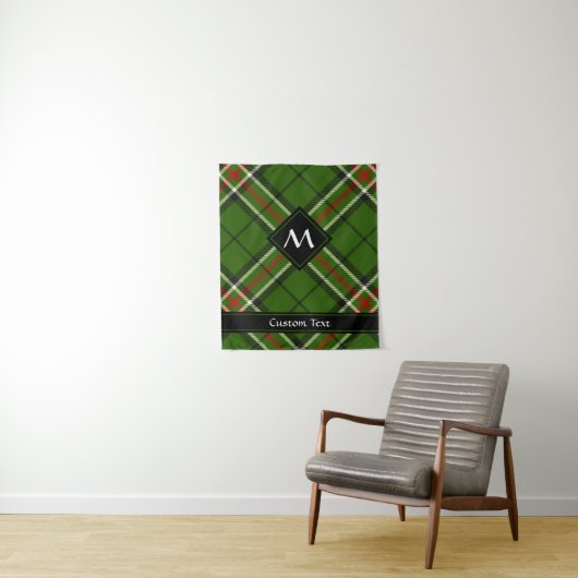 Groen, zwart, rood en wit Tartan Wandkleed (In situ)