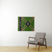 Groen, zwart, rood en wit Tartan Wandkleed (In Situ (horizontaal))