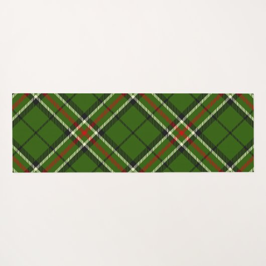 Groen, zwart, rood en wit Tartan Yogamat (Achterkant (horizontaal))