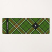 Groen, zwart, rood en wit Tartan Yogamat (Voorkant (horizontaal))