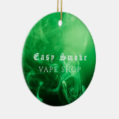Groen Zwart Rook Vape Shop Keramisch Ornament (Rechts)