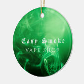Groen Zwart Rook Vape Shop Keramisch Ornament (Links)