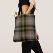 Groen zwart Roze Net Tartan Pset Tote Bag (Dichtbij)