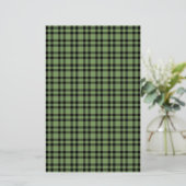Groen zwart ruitpatroon briefpapier (Staand voorkant)