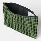 Groen zwart ruitpatroon groot etui (Open)