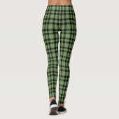 Groen zwart ruitpatroon leggings (Achterkant)