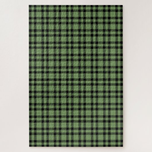 Groen zwart ruitpatroon legpuzzel (Verticaal)