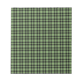 Groen zwart ruitpatroon notitieblok