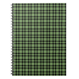 Groen zwart ruitpatroon notitieboek