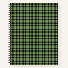 Groen zwart ruitpatroon notitieboek