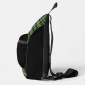 Groen zwart ruitpatroon sling bag (Rechts)