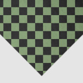 Groen Zwart Ruitpatroon Tissuepapier (Detail)