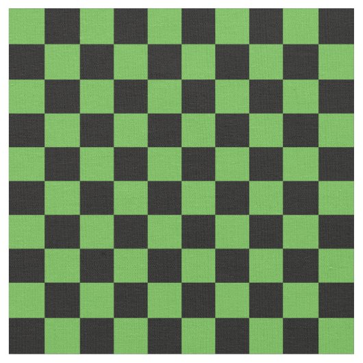 Groen & Zwart Schaakbord Stof (Close Up)