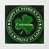 Groen/zwart Shamrock St Patrick's Day Irish Pride Raamsticker (Vel)