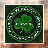 Groen/zwart Shamrock St Patrick's Day Irish Pride Raamsticker (Vel 2)