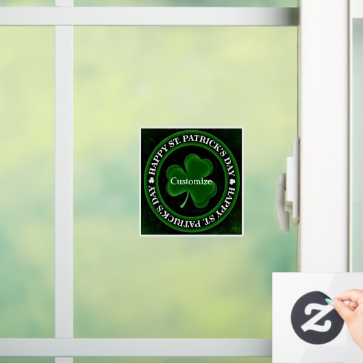 Groen/zwart Shamrock St Patrick's Day Irish Pride Raamsticker (Huis)