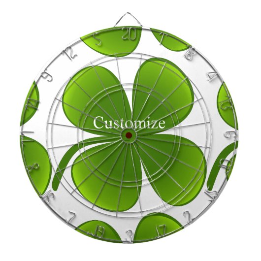 Groen/zwart Shamrock St Patrick's Day Thunder_Cove Dartbord (Voorkant)