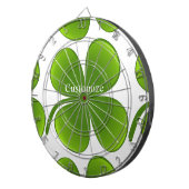 Groen/zwart Shamrock St Patrick's Day Thunder_Cove Dartbord (Voorkant Rechts)