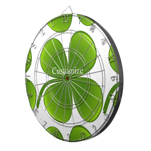 Groen/zwart Shamrock St Patrick's Day Thunder_Cove Dartbord (Voorkant Rechts)
