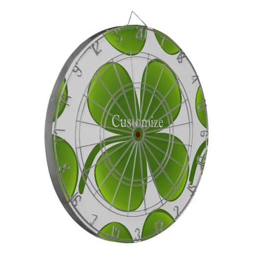 Groen/zwart Shamrock St Patrick's Day Thunder_Cove Dartbord (Voorkant Links)