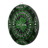 Groen/zwart Shamrock St Patrick's Day Thunder_Cove Dartbord (Voorkant Rechts)