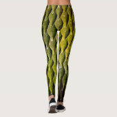 Groen Zwart Snake Schalen Leggings (Achterkant)