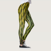 Groen Zwart Snake Schalen Leggings (Rechts)