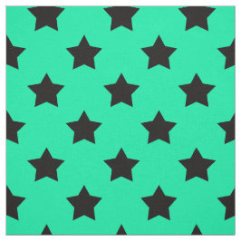 Groen Zwart Sterren Patroon Decoratief Textiel Stof